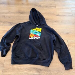 Pokemon Black Hoodie Size Medium, 10/12 Pikachu Bulbasaur Squirtle Charmander
